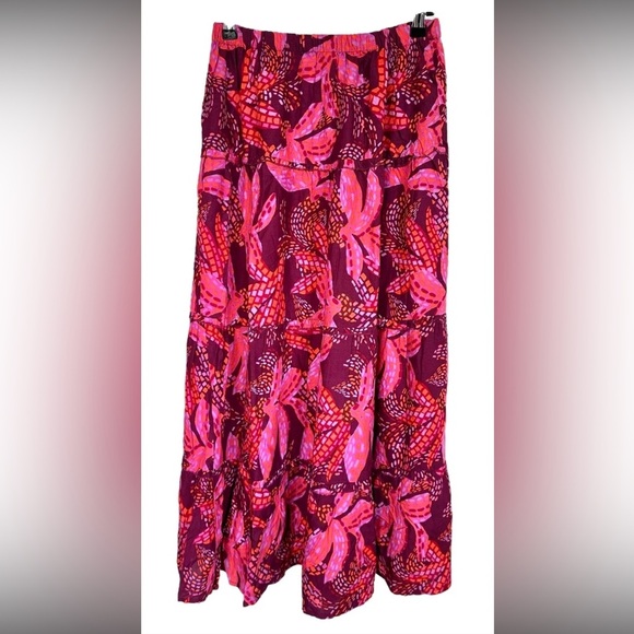 JAPNA Pink and Red Floral Women's Skirt - Picture 6 of 6